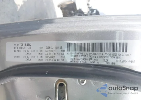 2019 Ram 1500 Classic Slt 4X4 5'7 Box из США, поврежденный, VIN 1C6RR7LT9KS644977